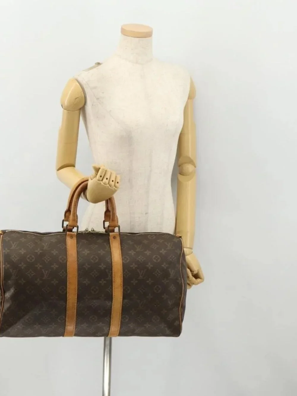 LOUIS VUITTON Monogram Keepall 45 Boston Bag M41428 LV Auth BA10838